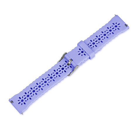 Strap-it® Strap-it Xiaomi Amazfit Bip Silikonarmband mit Muster (Lila)