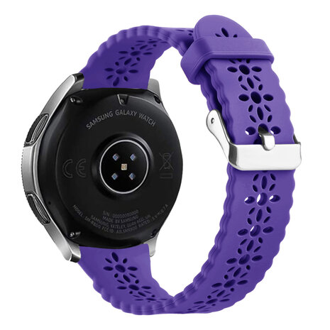 Strap-it® Strap-it Xiaomi Amazfit GTR 42mm Silikonarmband mit Muster (Dunkelviolet)