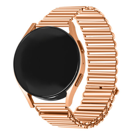Strap-it® Strap-it Samsung Galaxy Watch 3 41mm Stahl-Looparmband (Roségold)