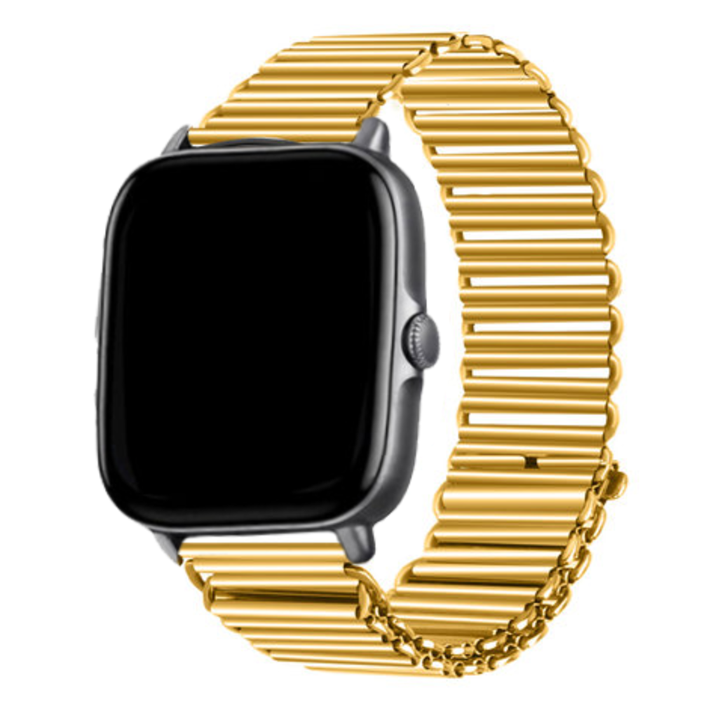 Strap-it® Strap-it Xiaomi Amazfit GTS Stahl-Looparmband (Gold)