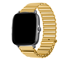 Strap-it® Xiaomi Amazfit Bip Stahl-Looparmband (Gold)