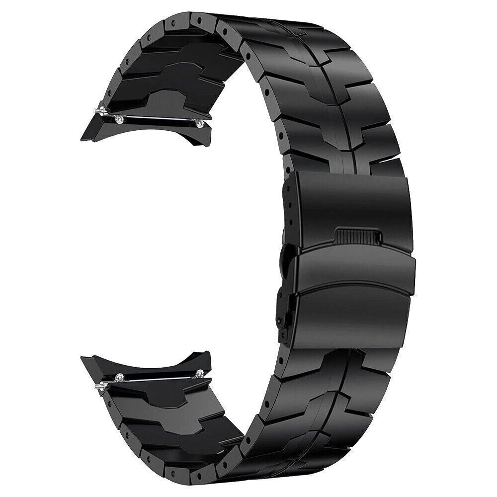 Strap-it® Strap-it Samsung Galaxy Watch 5 Pro Stahl 'Iron' Armband (Schwarz)