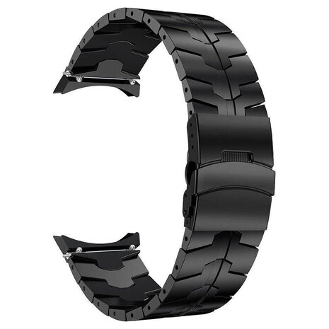 Strap-it® Strap-it Samsung Galaxy Watch 5 Pro Stahl 'Iron' Armband (Schwarz)