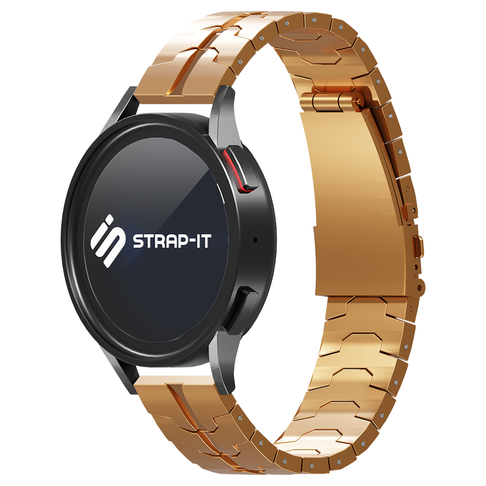 Strap-it® Strap-it Xiaomi Mi Watch Stahl 'Iron' Armband (Roségold)