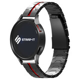 Strap-it® Fossil Gen 6 44mm Stahl 'Iron' Armband (Schwarz/Rot) Strap-it® Fossil Gen 6 44mm Stahl 'Iron' Armband (Schwarz/Rot)