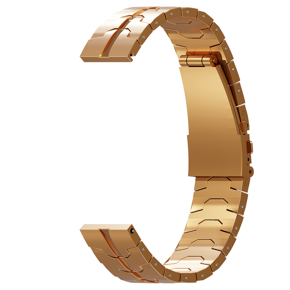 Strap-it® Strap-it Amazfit GTS 3 Stahl 'Iron' Armband (Roségold)