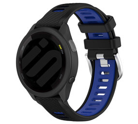Strap-it® Garmin Forerunner 165 Sportarmband mit Schnalle (Schwarz/Blau) Strap-it® Garmin Forerunner 165 Sportarmband mit Schnalle (Schwarz/Blau)