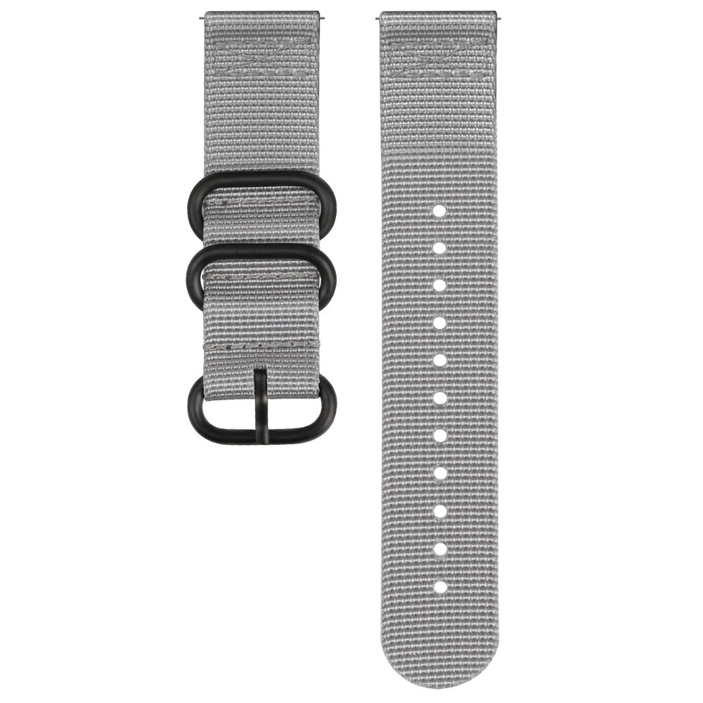 Strap-it® Strap-it Amazfit GTS 2 Nylonarmband mit Schnalle (Grau)
