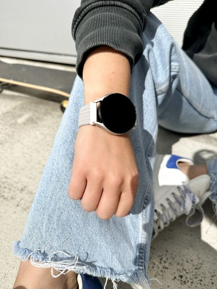 Strap-it® Strap-it Xiaomi Amazfit Bip verstellbares gewebtes Nylonarmband (Weiß) Strap-it® Strap-it Xiaomi Amazfit Bip verstellbares gewebtes Nylonarmband (Weiß)