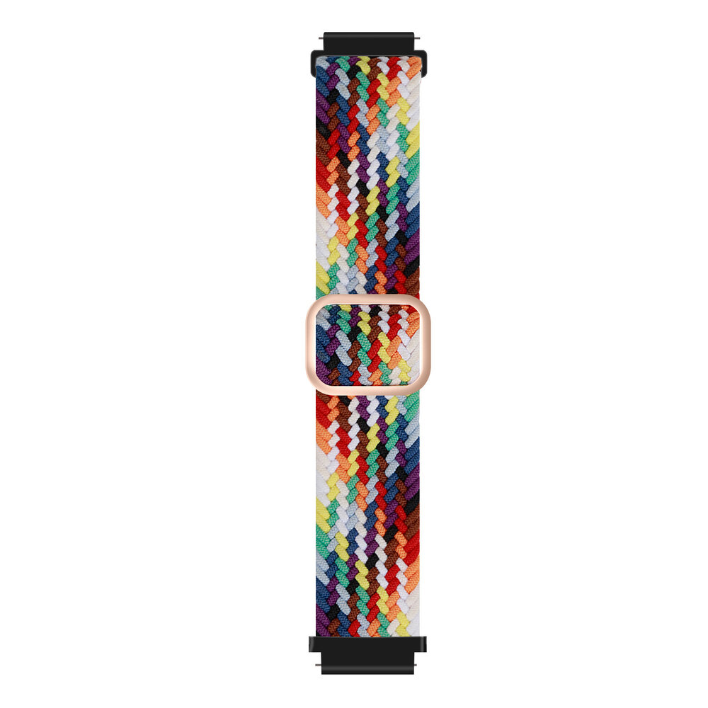 Strap-it® Strap-it Xiaomi Amazfit Bip verstellbares gewebtes Nylonarmband (Bunt)