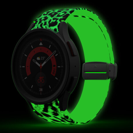 Strap-it® Strap-it Luminous Leopard Samsung Galaxy Watch 5 Pro magnetisches Armband
