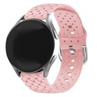 Strap-it® Strap-it Samsung Galaxy Watch 42mm Geflochtenes Silikonarmband (Rosa)