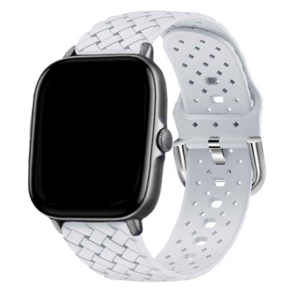 Strap-it® Strap-it Xiaomi Amazfit GTS Geflochtenes Silikonarmband (Grau)