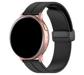 Strap-it® Fossil Gen 6 44mm D-buckle Silikonarmband (Schwarz) Strap-it® Fossil Gen 6 44mm D-buckle Silikonarmband (Schwarz)