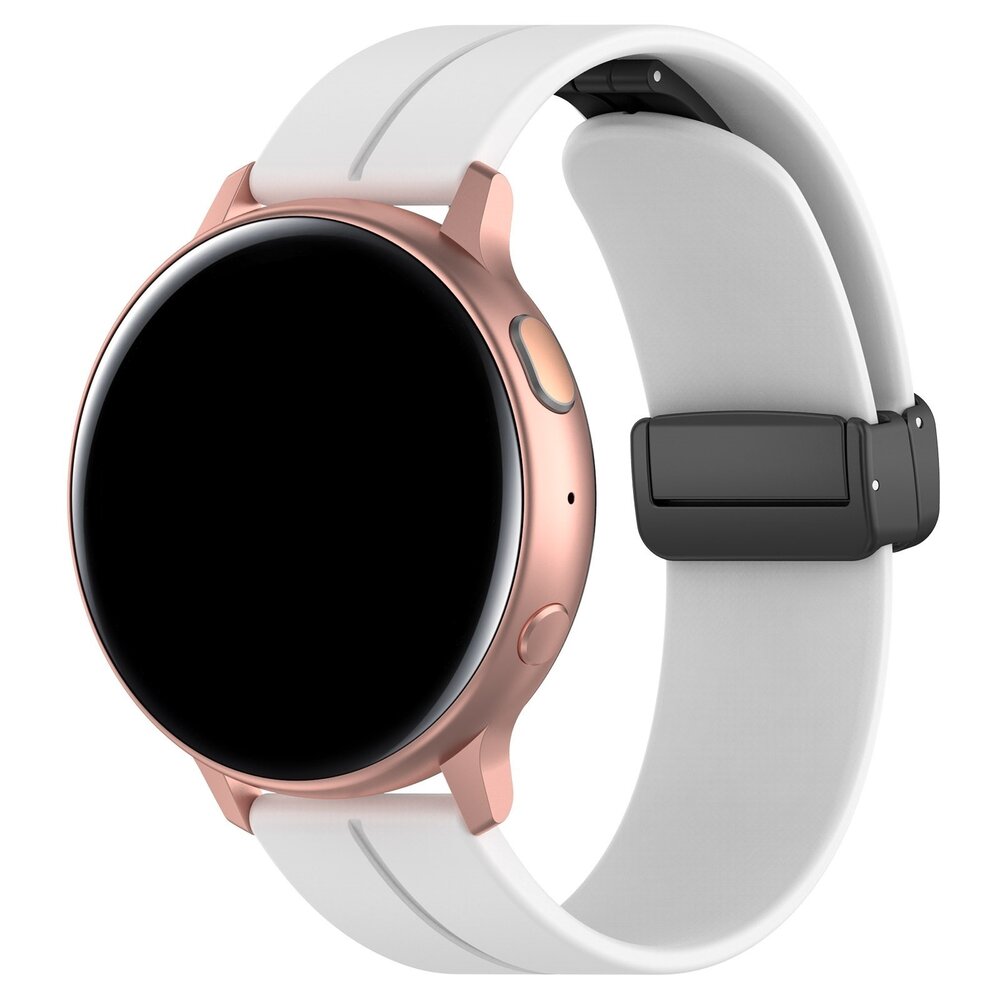 Strap-it® Strap-it OnePlus Watch D-buckle Silikonarmband (Weiß)