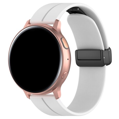 Strap-it® Strap-it OnePlus Watch D-buckle Silikonarmband (Weiß)