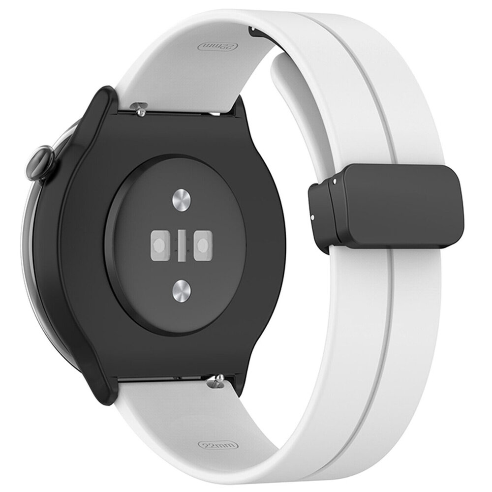 Strap-it® Strap-it OnePlus Watch D-buckle Silikonarmband (Weiß)