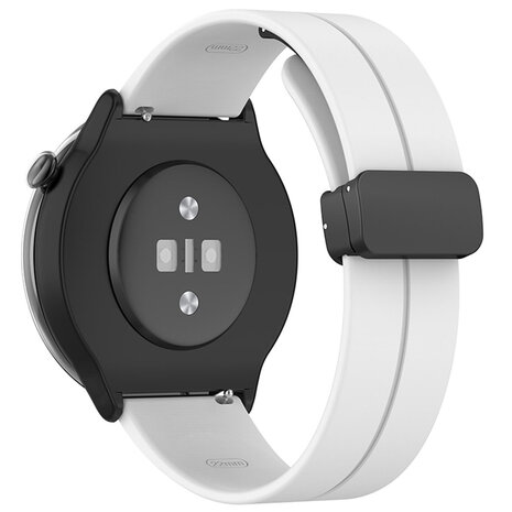 Strap-it® Strap-it OnePlus Watch D-buckle Silikonarmband (Weiß)