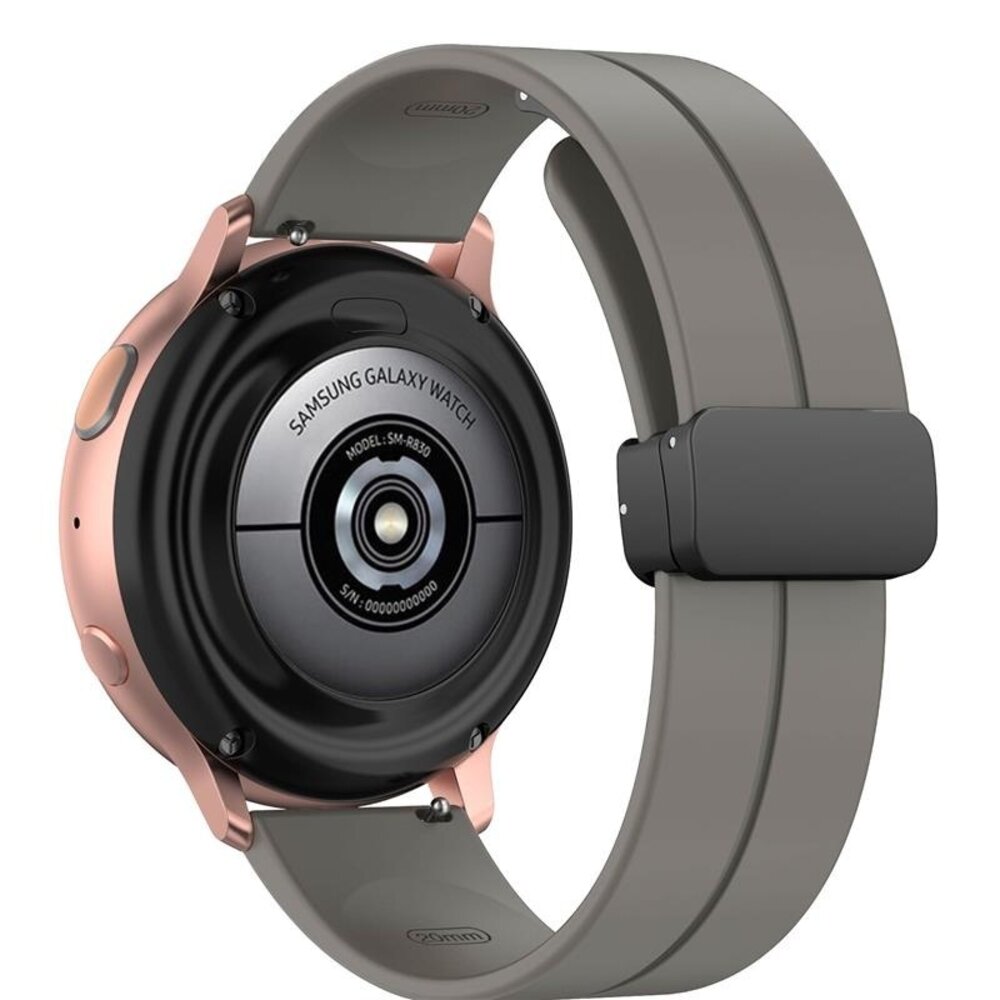 Strap-it® Strap-it Samsung Galaxy Watch 46mm D-buckle Silikonarmband (Dunkelgrau)