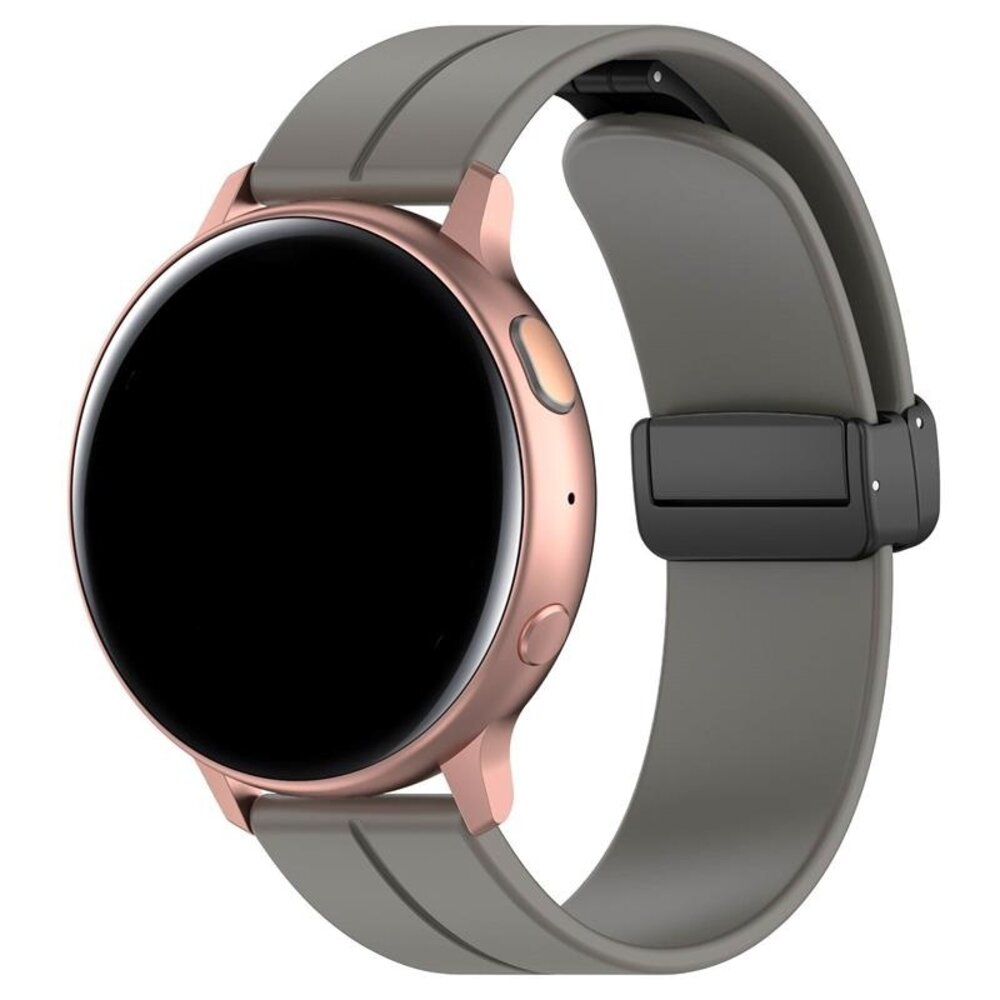Strap-it® Strap-it Fossil Gen 5e 44mm D-buckle Silikonarmband (Dunkelgrau)