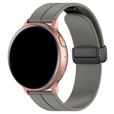 Strap-it® Strap-it Fossil Gen 5e 44mm D-buckle Silikonarmband (Dunkelgrau)