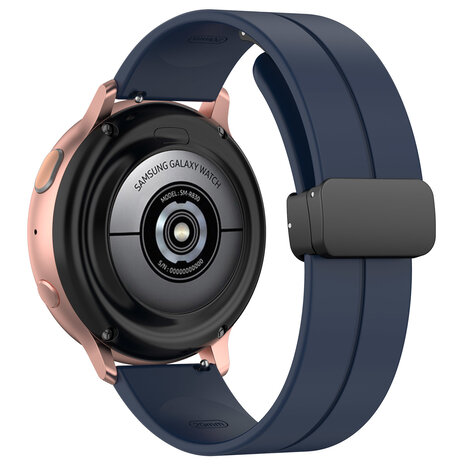 Strap-it® Strap-it Huawei Watch GT 3 46mm D-buckle Silikonarmband (Dunkelblau)