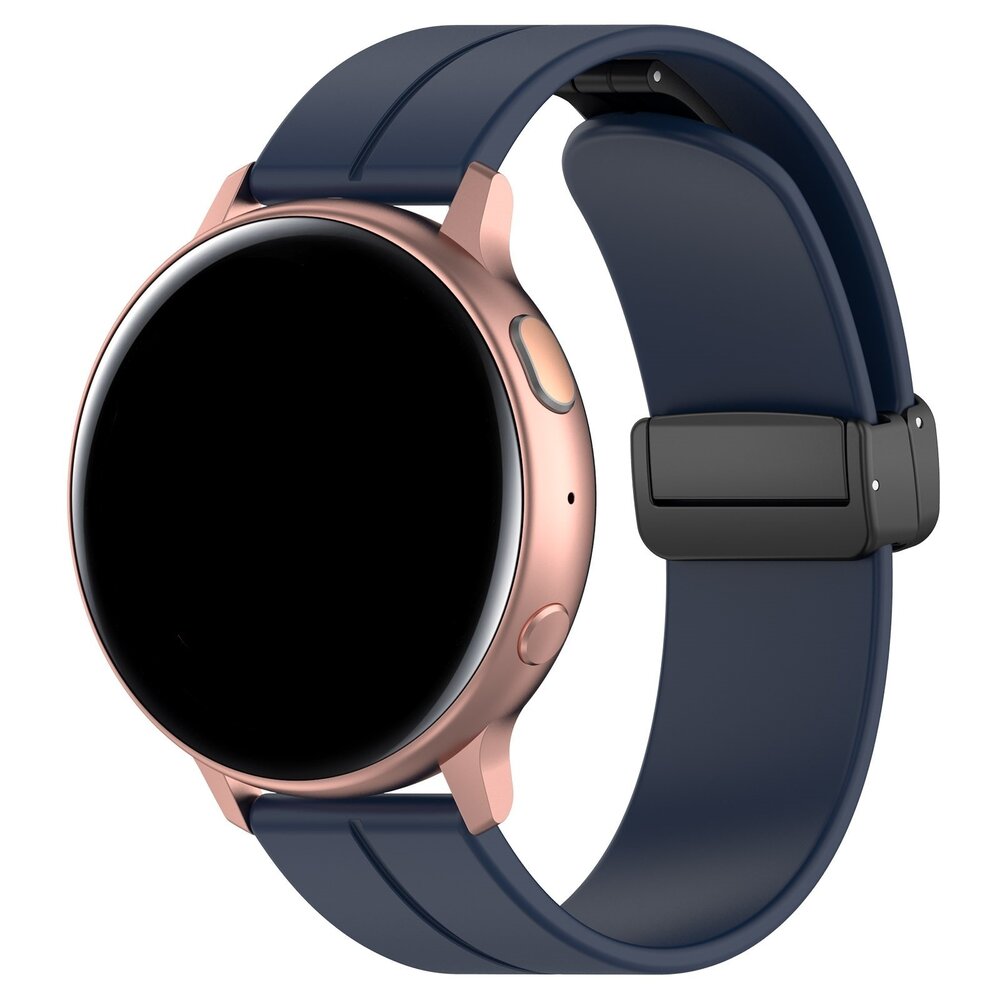Strap-it® Strap-it Fossil Gen 5e 44mm D-buckle Silikonarmband (Dunkelblau)