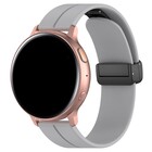 Strap-it® Strap-it Samsung Galaxy Watch 3 45mm D-buckle Silikonarmband (Hellgrau)