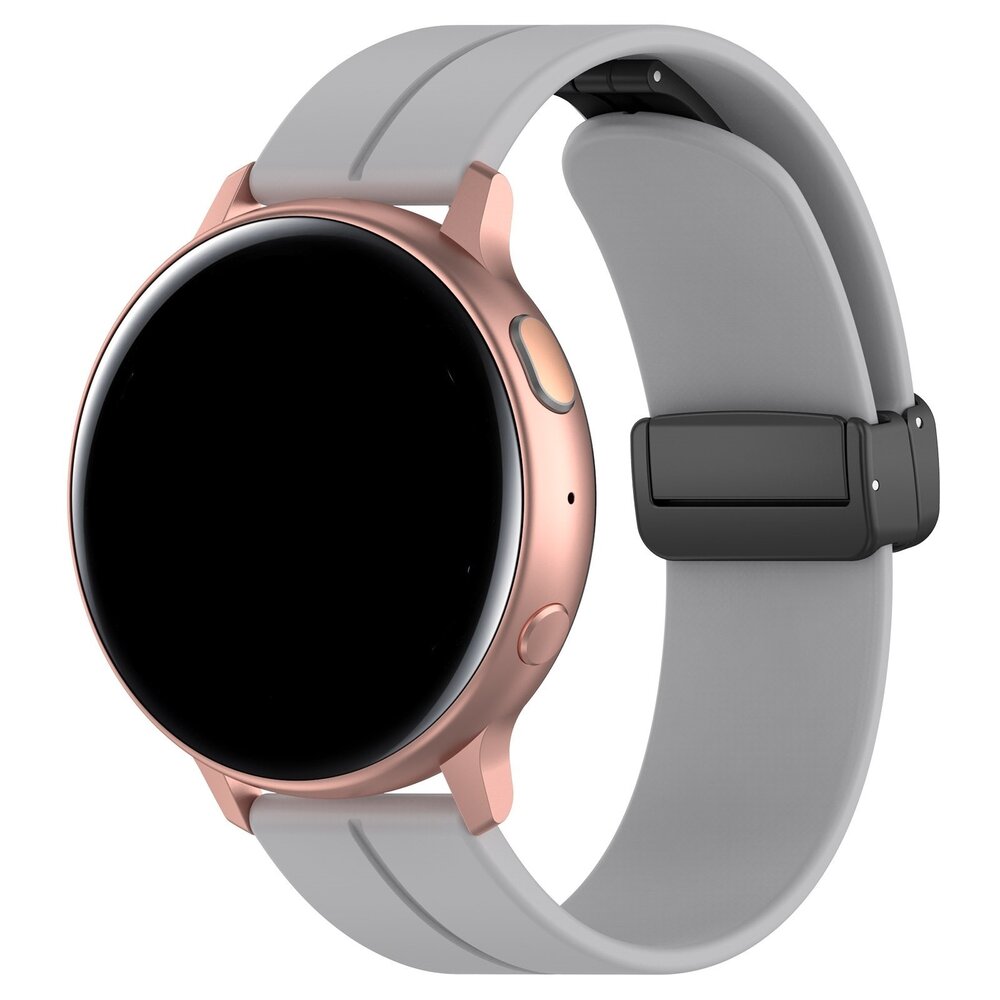Strap-it® Strap-it Huawei Watch GT 2 Pro D-buckle Silikonarmband (Hellgrau)