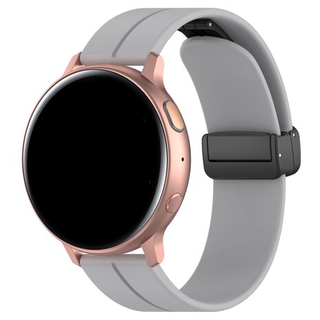 Strap-it® Strap-it Huawei Watch GT 2 Pro D-buckle Silikonarmband (Hellgrau)