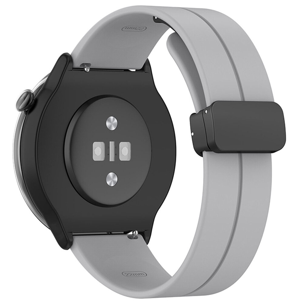 Strap-it® Strap-it Huawei Watch GT 2 Pro D-buckle Silikonarmband (Hellgrau)