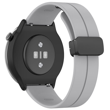 Strap-it® Strap-it Huawei Watch GT 2 Pro D-buckle Silikonarmband (Hellgrau)
