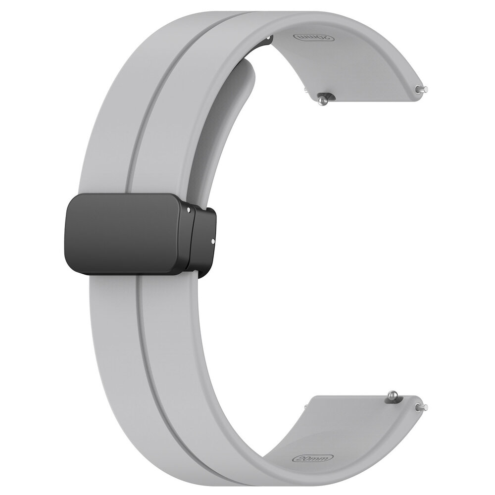Strap-it® Strap-it Fossil Gen 6 44mm D-buckle Silikonarmband (Hellgrau) Strap-it® Strap-it Fossil Gen 6 44mm D-buckle Silikonarmband (Hellgrau)