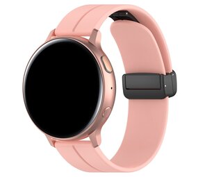 Strap-it® Samsung Galaxy Watch Active D-buckle Silikonarmband (Rosa) Strap-it® Samsung Galaxy Watch Active D-buckle Silikonarmband (Rosa)
