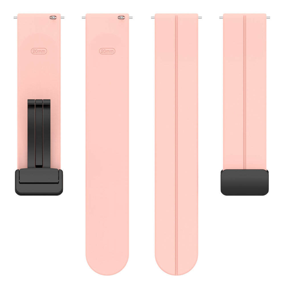 Strap-it® Strap-it Samsung Galaxy Watch Active D-buckle Silikonarmband (Rosa) Strap-it® Strap-it Samsung Galaxy Watch Active D-buckle Silikonarmband (Rosa)