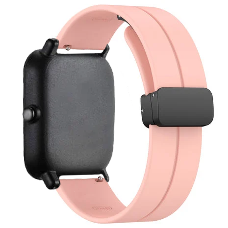 Strap-it® Strap-it Xiaomi Amazfit GTS D-buckle Silikonarmband (Rosa)