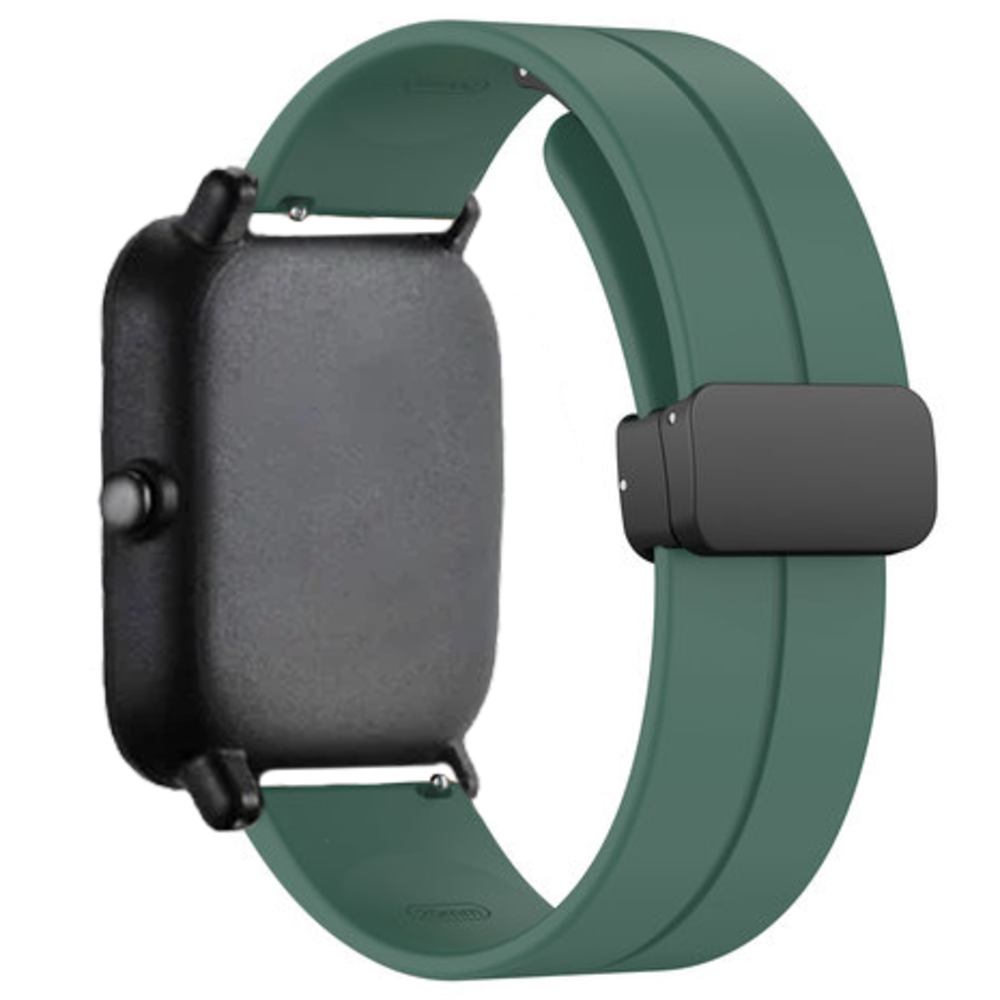 Strap-it® Strap-it Xiaomi Amazfit GTS D-buckle Silikonarmband (Dunkelgrün)