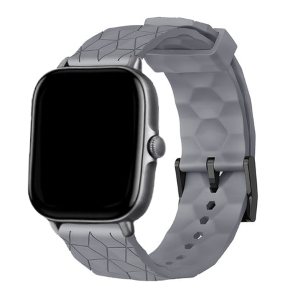 Strap-it® Strap-it Amazfit GTS 3 Hexa Silikonarmband (Grau)