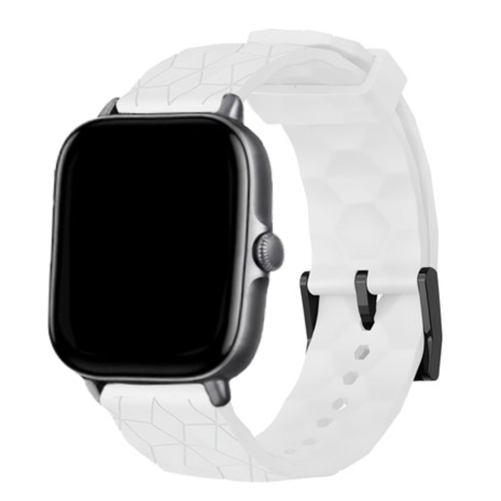 Strap-it® Strap-it Xiaomi Amazfit Bip Hexa Silikonarmband (Weiß)