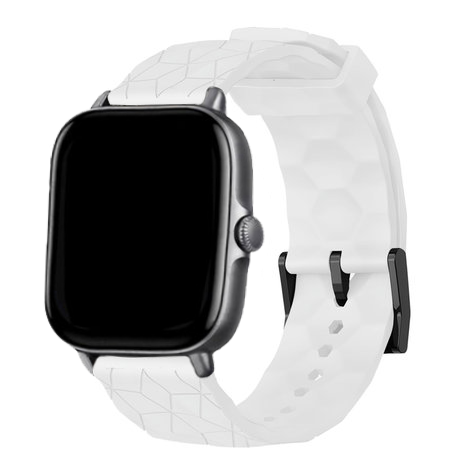 Strap-it® Strap-it Xiaomi Amazfit Bip Hexa Silikonarmband (Weiß)