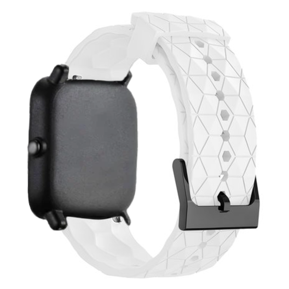 Strap-it® Strap-it Xiaomi Amazfit Bip Hexa Silikonarmband (Weiß)
