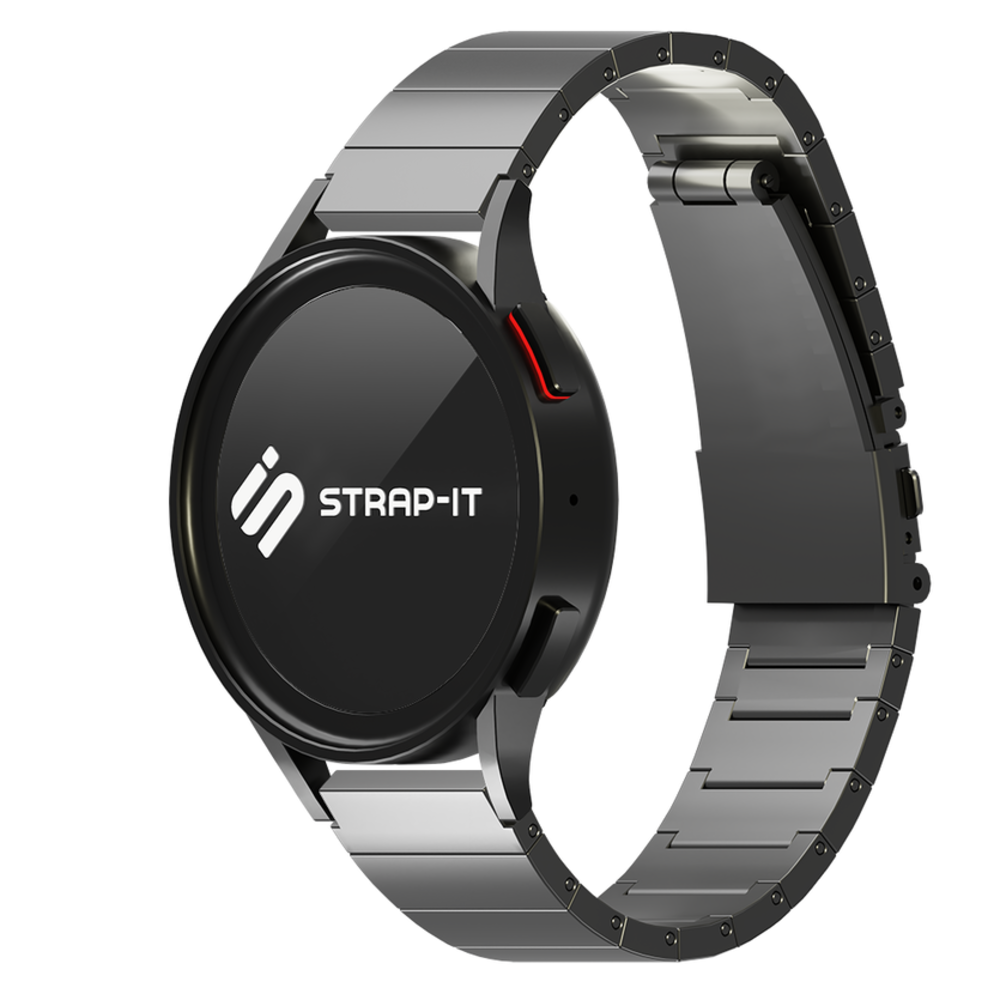 Strap-it® Strap-it Huawei Watch GT 2 Pro Luxus-Titanarmband (Graphit)
