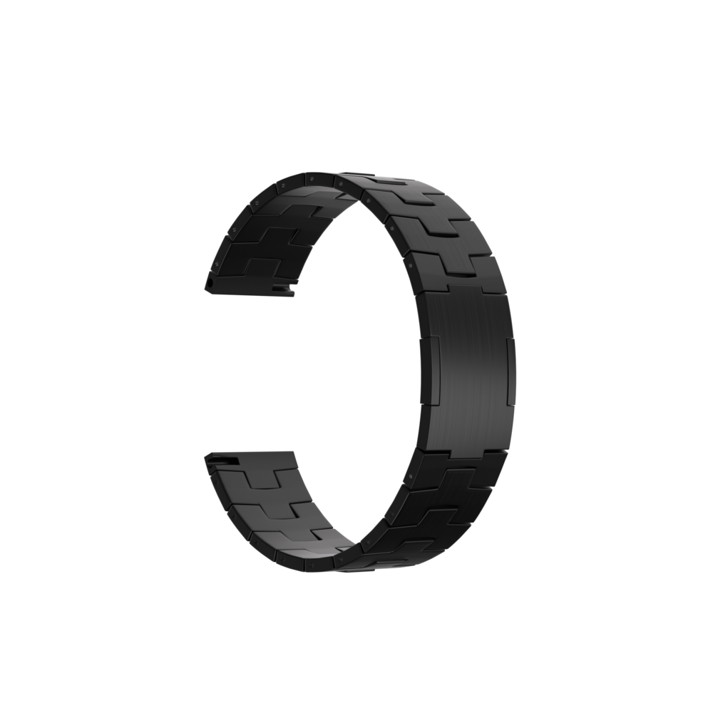Strap-it® Strap-it Amazfit GTR 2 Titan 'Grain' Armband (flacher Verschluss) (Schwarz) Strap-it® Strap-it Amazfit GTR 2 Titan 'Grain' Armband (flacher Verschluss) (Schwarz)