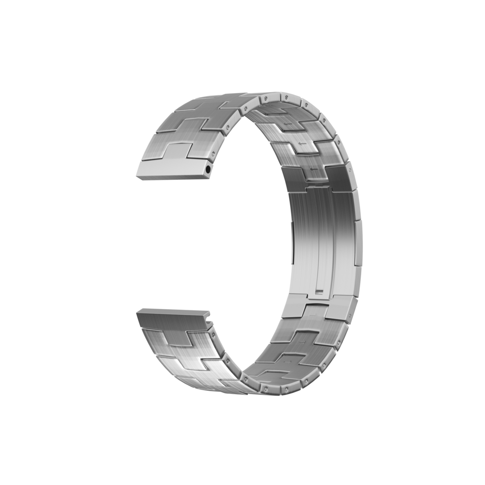 Strap-it® Strap-it Fossil Gen 5 Titan 'Grain' Armband (flacher Verschluss) (Silber) Strap-it® Strap-it Fossil Gen 5 Titan 'Grain' Armband (flacher Verschluss) (Silber)