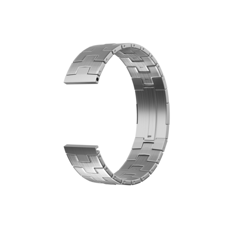 Strap-it® Strap-it Fossil Gen 5 Titan 'Grain' Armband (flacher Verschluss) (Silber) Strap-it® Strap-it Fossil Gen 5 Titan 'Grain' Armband (flacher Verschluss) (Silber)
