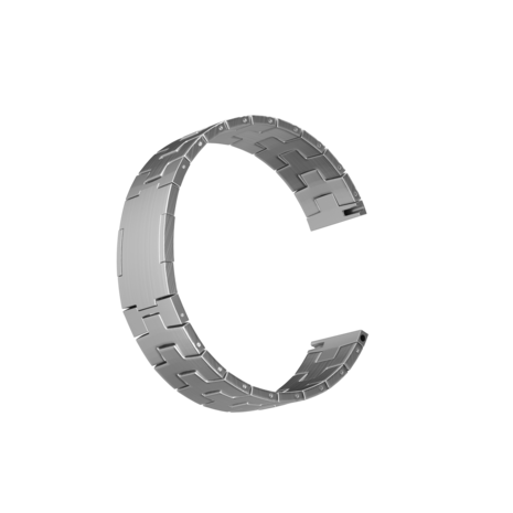 Strap-it® Strap-it Fossil Gen 5 Titan 'Grain' Armband (flacher Verschluss) (Silber) Strap-it® Strap-it Fossil Gen 5 Titan 'Grain' Armband (flacher Verschluss) (Silber)