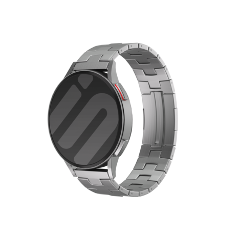Strap-it® Strap-it Fossil Gen 6 - 44mm Titan 'Grain' Armband (flacher Verschluss) (Silber)