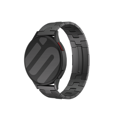 Strap-it® Strap-it Huawei Watch GT 3 46mm Titan 'Grain' Armband (flacher Verschluss) (Graphit)