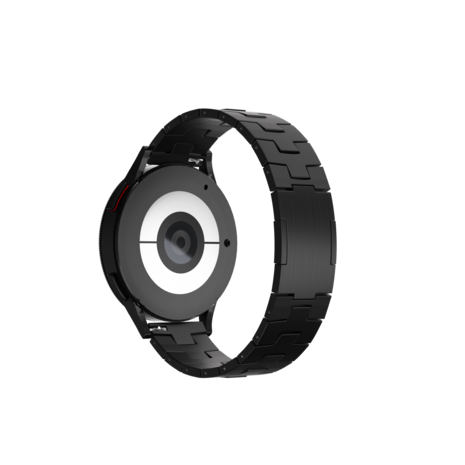 Strap-it® Strap-it OnePlus Watch Titan 'Grain' Armband (flacher Verschluss) (Schwarz)