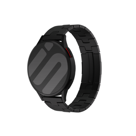 Strap-it® Strap-it Samsung Gear S3 Titan 'Grain' Armband (flacher Verschluss) (Schwarz)